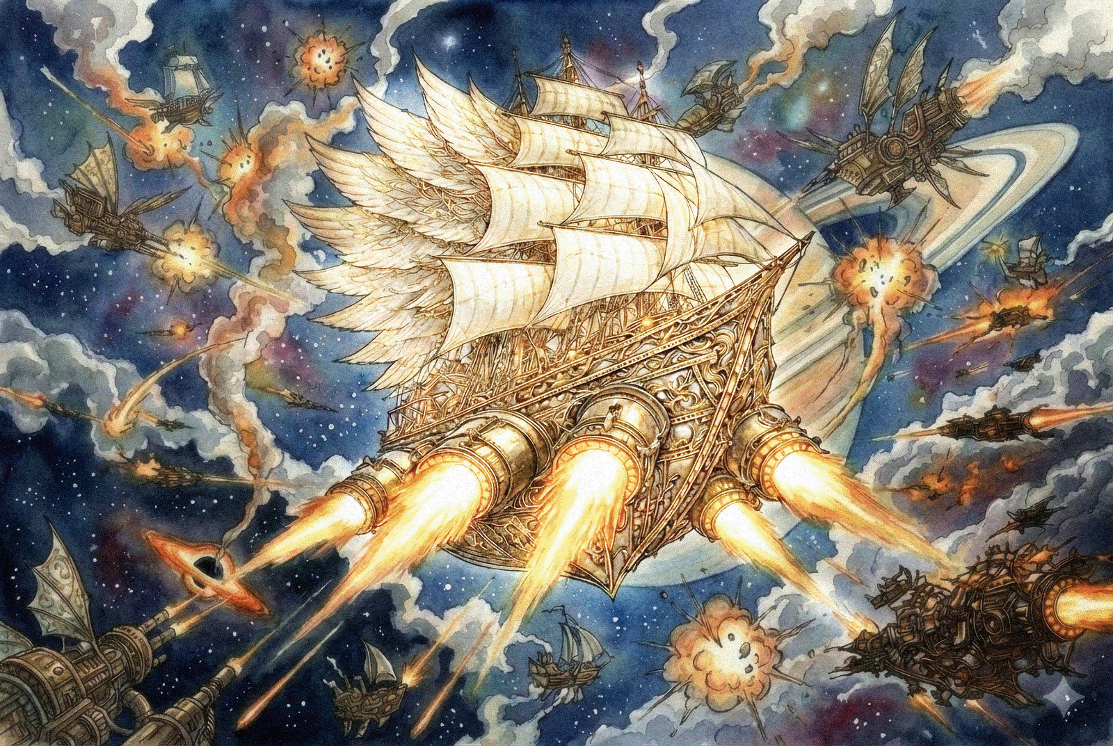 A ship that runs on rockets, because engineering, Image © Shaurya Agarwal, 2026